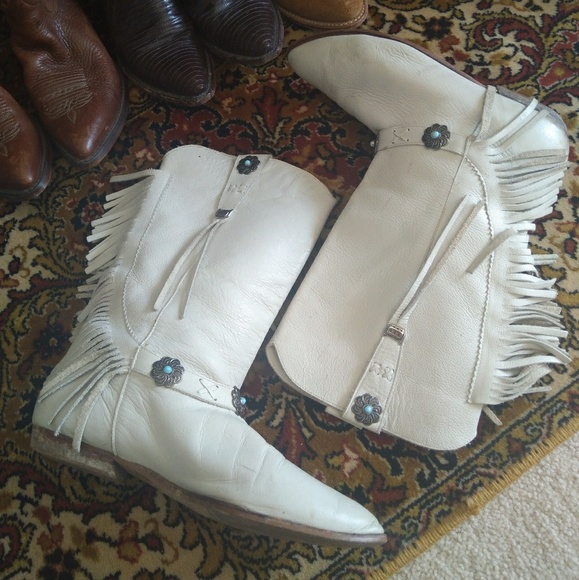 80's white boots